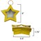 Value Pack of 3 Hologram Ornament Star Box with Window - Gold